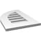 Ekena Millwork Quarter Round Top Left Surface Mount PVC Gable Vent w/ 3-1/2"W x 1"P Standard Frame, 14"W x 22"H GVPQL14X2201SF - alternate 2